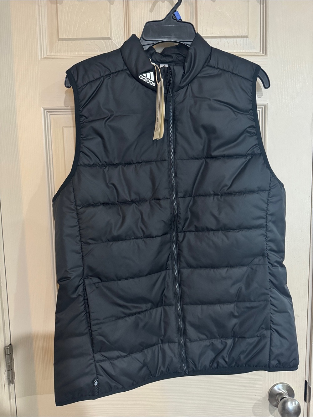 adidas Women's Black Quilted Sleeveless Puffer Vest